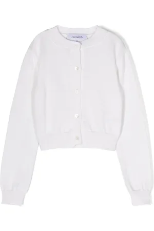 Simonetta Floral-motif cotton-blend cardigan