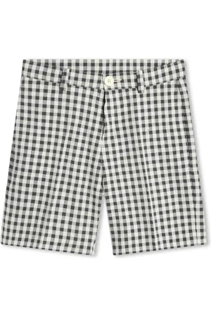 Kenzo Logo-tag gingham check-print shorts