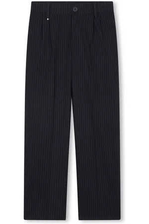 HUGO BOSS Pinstriped pleated suit trousers