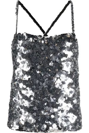 Sonia by Sonia Rykiel Sequinned square-neck tank top