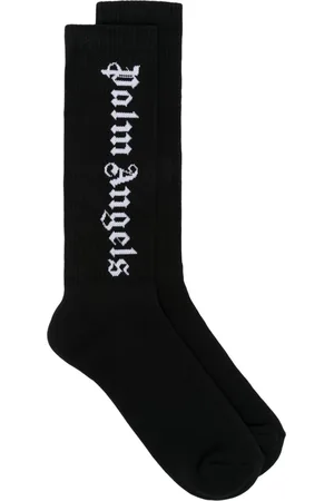Palm Angels Gothic-logo socks