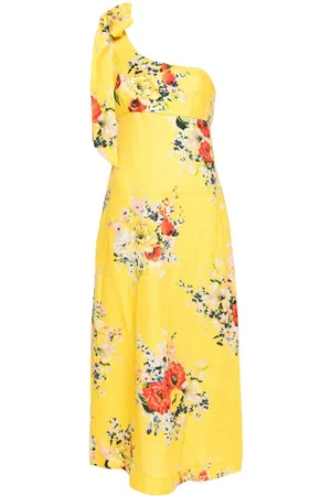 ZIMMERMANN Alight asymmetric linen midi dress