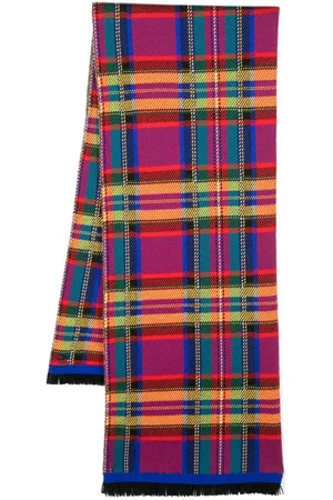 Saint Laurent 1980s tartan-check wool scarf