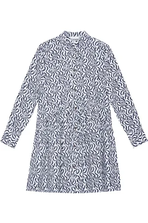 Ganni Floral-print organic cotton shirt dress