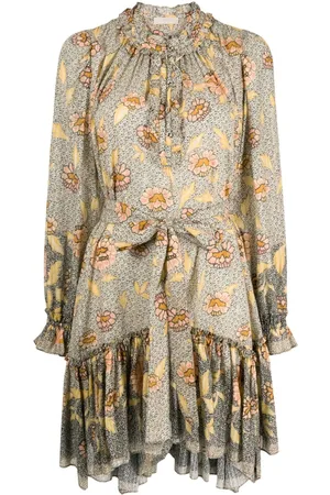 ULLA JOHNSON Anais floral-print belted minidress