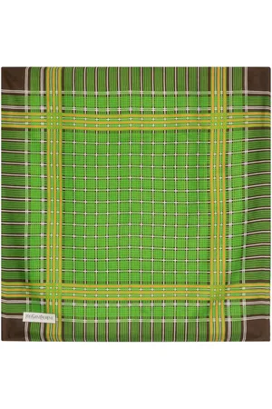Saint Laurent 1970s tartan-check silk scarf