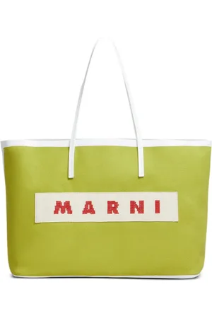 Marni Small Janus logo-embroidered tote bag