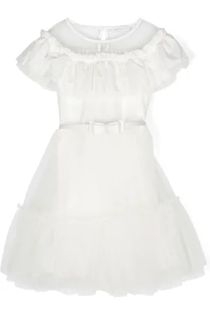 MONNALISA Ruffled tulle dress