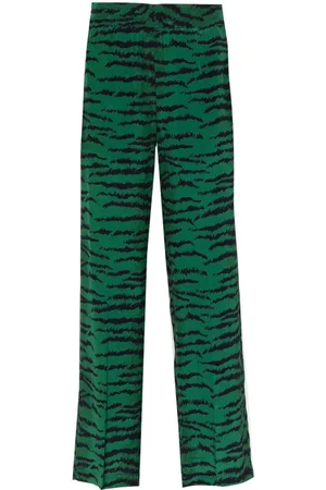 Victoria Beckham Tiger-print straight-leg trousers