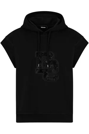 Dsquared2 Sequin-logo cotton hoodie