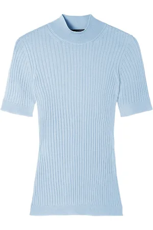VERSACE Ribbed-knit wool top