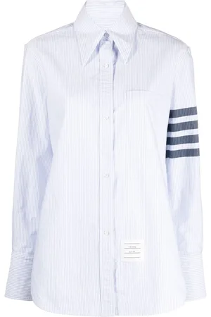 Thom Browne 4-Bar stripe easy-fit shirt