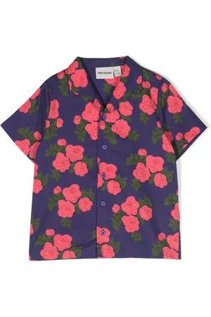 Mini Rodini Roses organic cotton shirt