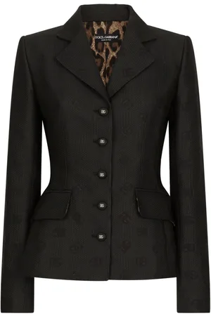 Dolce & Gabbana Logo-jacquard single-breasted blazer