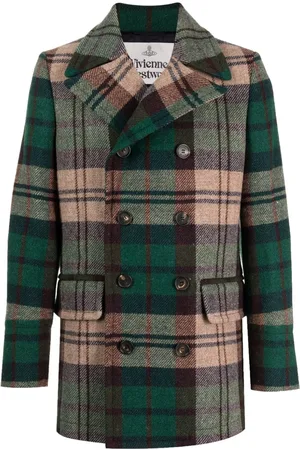 Vivienne Westwood Tartan-check virgin wool double-breasted coat