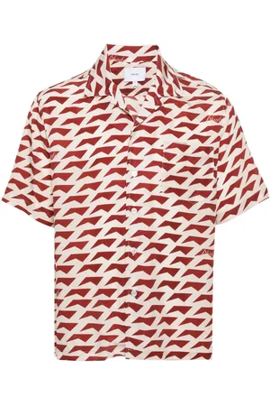 Rhude Geometric-pattern silk shirt