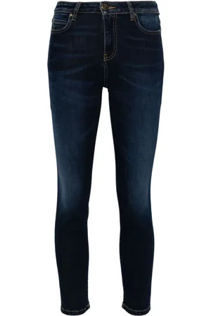 Pinko Love-Birds-appliqué denim jeans