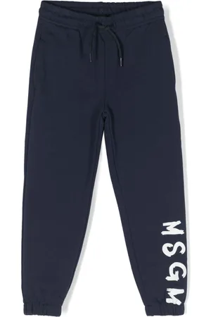 Msgm Logo-print cotton track pants