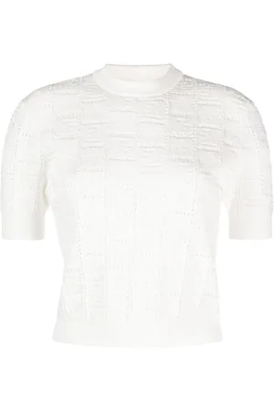 Balmain Monogram-jacquard top