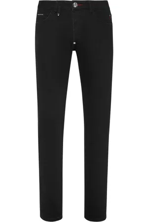 Philipp Plein Paint-splatter straight-leg jeans