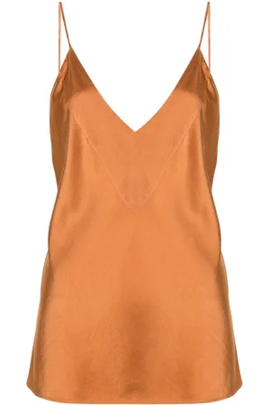 FORTE FORTE V-neck silk satin top