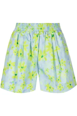Marni Watercolour floral-pattern cotton shorts