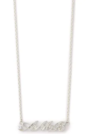 AMBUSH Logo-lettering crystal-embellished necklace