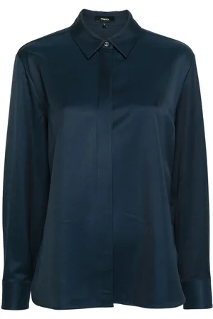 THEORY Faille long-sleeved shirt