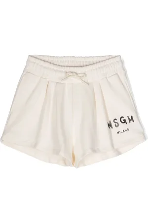 Msgm Logo-print cotton shorts