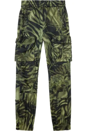 Diesel P-Mirow zebra-print trousers