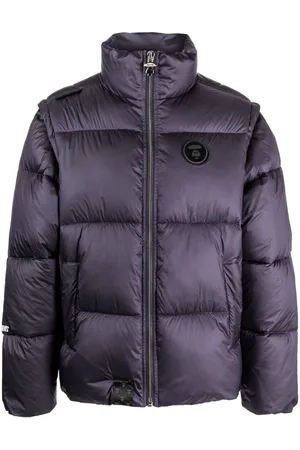 A Bathing Ape Logo-appliqué puffer jacket