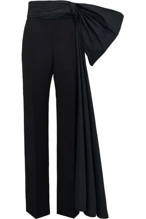 Alexander McQueen Bow-detail wide-leg trousers