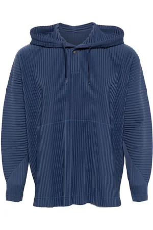 Issey Miyake Pleated drawstring hoodie