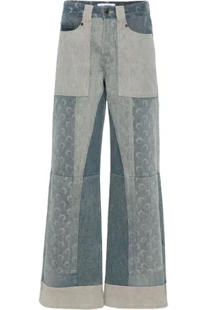 Marine Serre Mid-rise straight-leg jeans