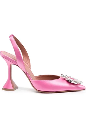 Amina Muaddi Begum Sling 90mm silk pumps