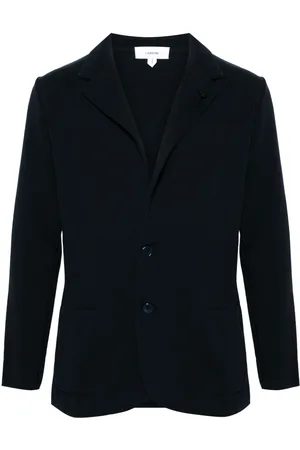 LARDINI Brooch-detail single-breasted blazer
