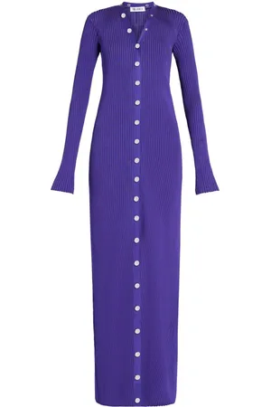 The Attico Ribbed-knit cardigan dress