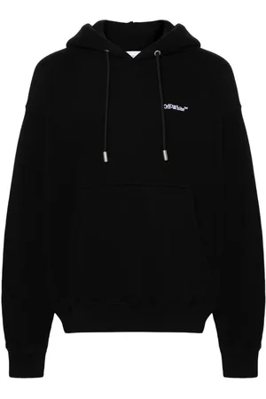 OFF-WHITE Logo-embroidered organic-cotton hoodie