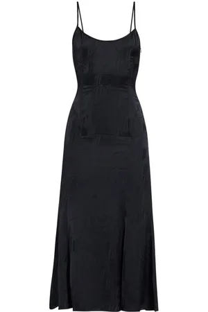 The Attico Logo-jacquard satin midi dress