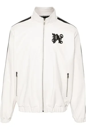 Palm Angels Monogram-patch leather jacket