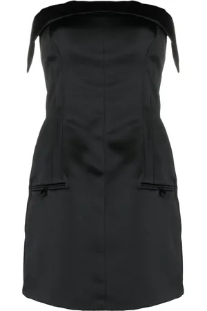 Serafini Strapless satin minidress