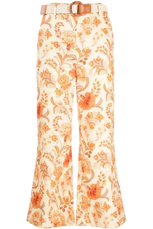 ZIMMERMANN Junie floral-print linen trousers