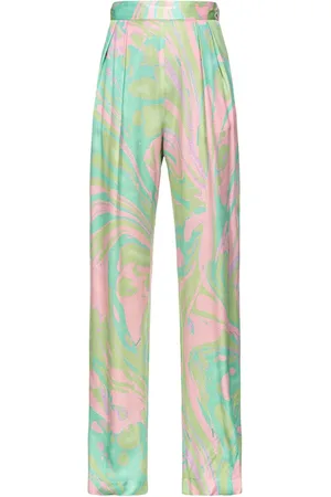 Pinko Abstract-print straight-leg trousers