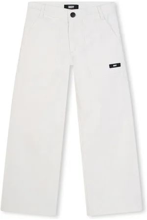 DKNY Logo-appliqué straight-leg trousers