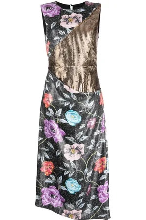 Puppets and Puppets Mother floral sequin midi dress