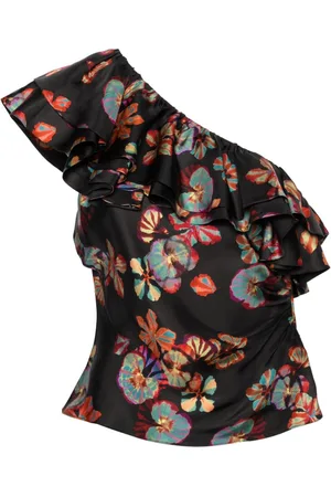 ULLA JOHNSON Adaleigh ruffled one-shoulder top