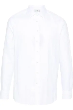 Etro Striped-jacquard cotton shirt