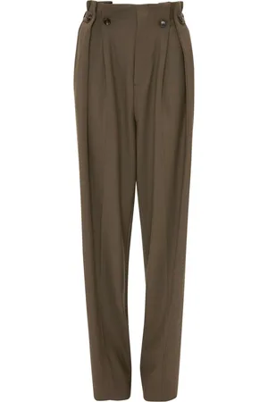 Victoria Beckham Gathered-waist tapered trousers