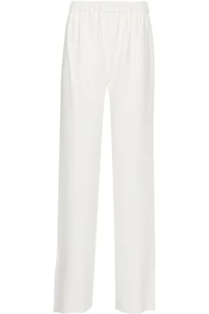 VALENTINO GARAVANI Wide-leg cady-texture silk trousers