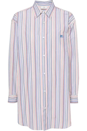 Etro Pegaso-embroidered striped shirt